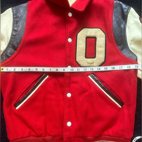 Vintage Varsity Football Bomber Jacket w/ Pin! Excellent Condition - Picture 8 of 9